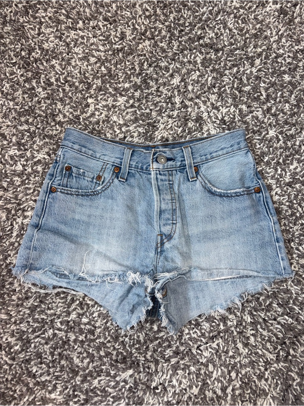 Levi's 501 Light Wash Cutoff Shorts